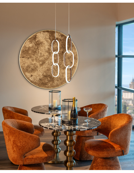 Bistrotafel zwart/goud 75Ø WITLOX | Decoratie Loft Attitude
