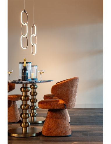 Bistrotafel zwart/goud 75Ø WITLOX | Decoratie Loft Attitude