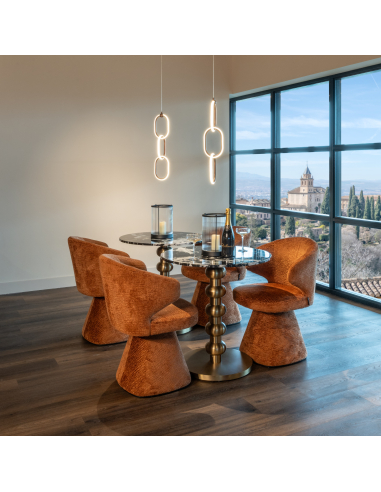 Bistrotafel zwart/goud 75Ø WITLOX | Decoratie Loft Attitude