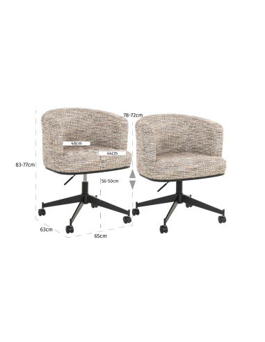 Chaise de salle à manger naturel Trendy ROCHENNE