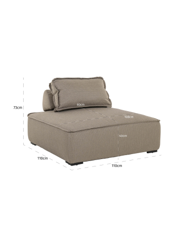 Taupe outdoor lounge chair JONDAL | Loft Attitude