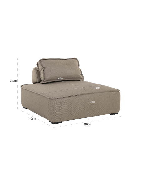 Taupe outdoor lounge chair JONDAL | Loft Attitude