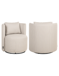 Chaise de salle à manger extérieure beige MARLIN