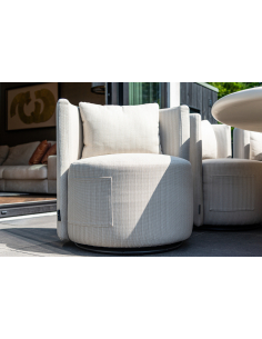 Beiger Outdoor-Esszimmerstuhl MARLIN 2
