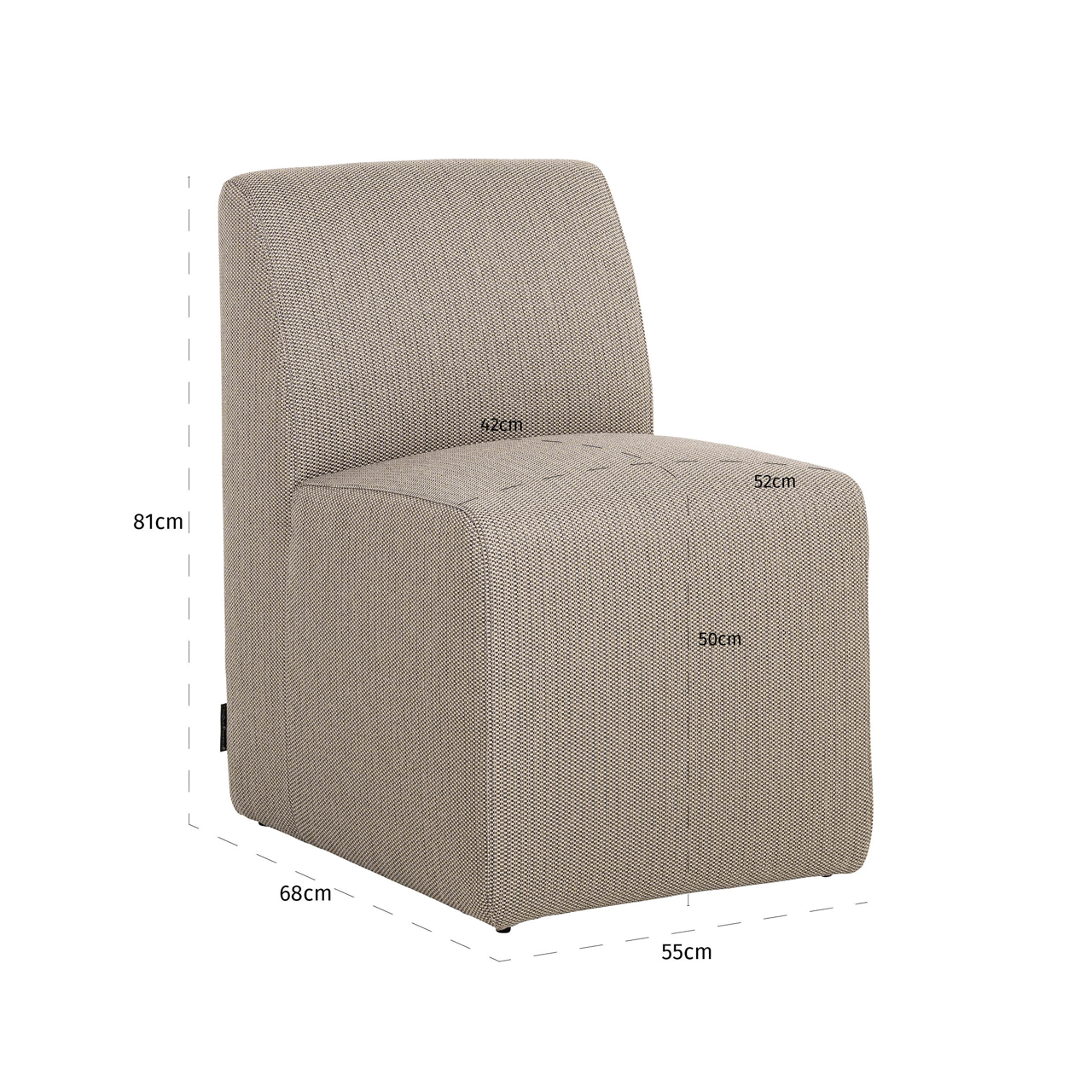 Riva taupe outdoor dining chair