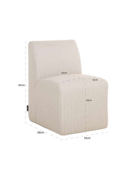 Silla de comedor exterior Riva beige