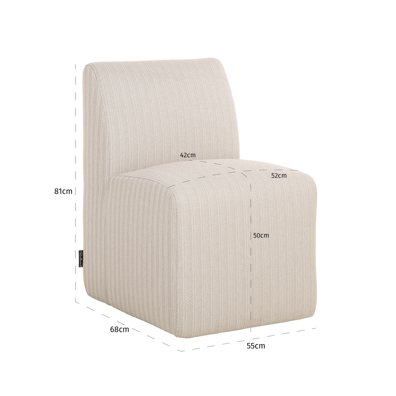 Riva beige outdoor dining chair