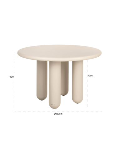 Table à manger Calma beige 120Ø