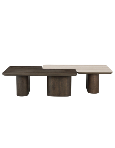 Set aus 2 Couchtischen braun NANDO | Deko Loft Attitude