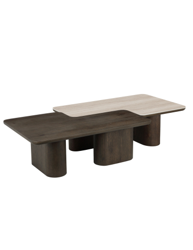 Set aus 2 Couchtischen braun NANDO | Deko Loft Attitude