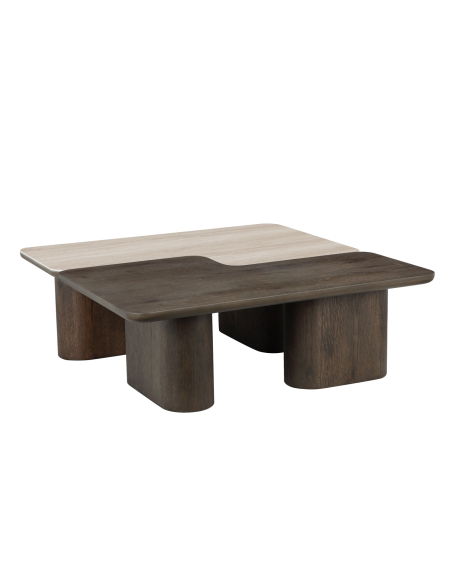 Set aus 2 Couchtischen braun NANDO | Deko Loft Attitude