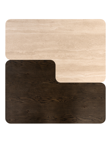 Set di 2 Tavolini bassi marrone NANDO | Arredamento Loft Attitude
