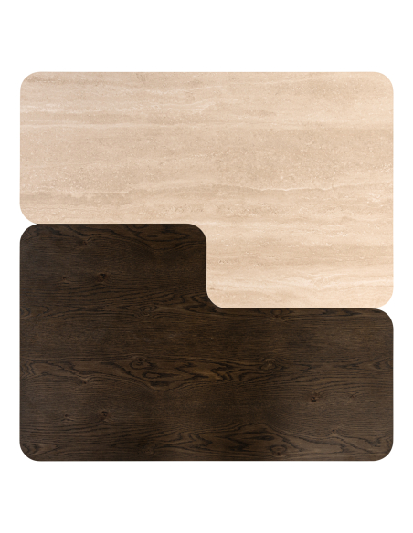 Lot de 2 Tables Basses brun NANDO | Déco Loft Attitude