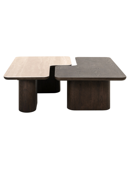 Set aus 2 Couchtischen braun NANDO | Deko Loft Attitude