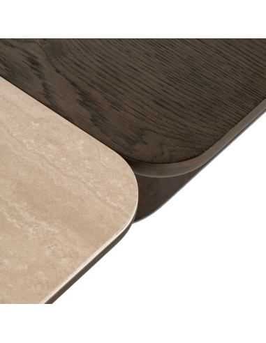 Set van 2 bruine salontafels NANDO | Decoratie Loft Attitude