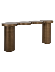 Console doré brossé BUBBA | Mobilier Loft Attitude
