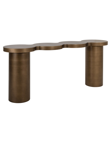 Consola dorada cepillada BUBBA | Mobiliario Loft Attitude