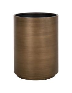Gebürsteter goldener Blumentopf 45Ø DIRA | Deko Loft Attitude