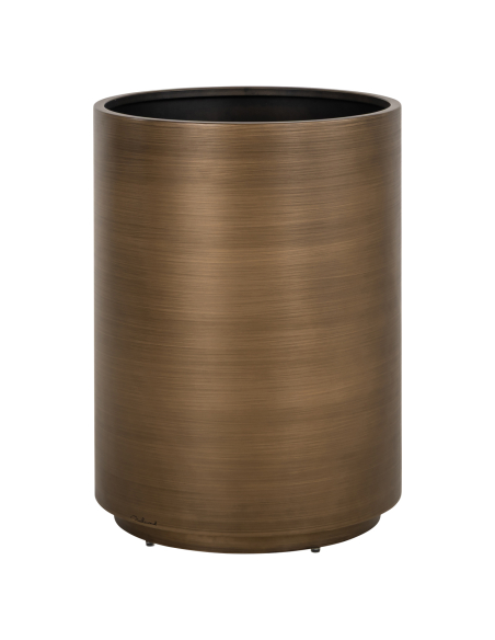 Gebürsteter goldener Blumentopf 45Ø DIRA | Deko Loft Attitude