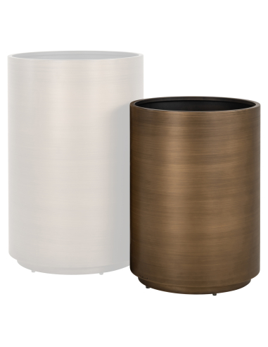 Gebürsteter goldener Blumentopf 45Ø DIRA | Deko Loft Attitude