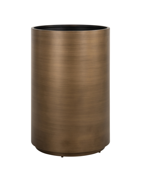 Gebürsteter goldfarbener Blumentopf 50Ø DIRA | Deko Loft Attitude