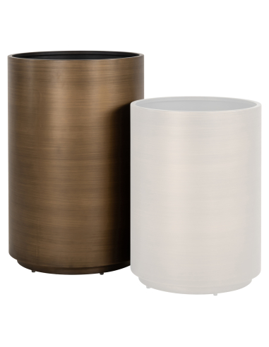 Vaso de flores dourado escovado 50Ø DIRA | Decoração Loft Attitude