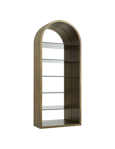 Vitrine geborsteld goud BOWIC | Meubels Loft Attitude