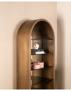 Vitrine doré brossé BOWIC | Mobilier Loft Attitude 2