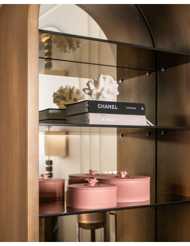 Vitrine geborsteld goud BOWIC | Meubels Loft Attitude