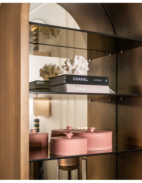 Vitrine doré brossé BOWIC | Mobilier Loft Attitude