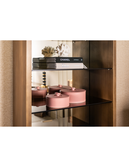 Vitrine doré brossé BOWIC | Mobilier Loft Attitude