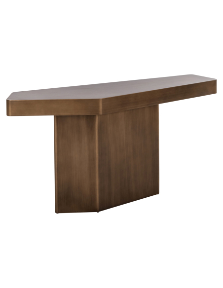 Brushed gold console table HEXA | Furniture Loft Attitude