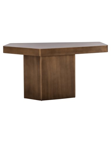 Brushed gold console table HEXA | Furniture Loft Attitude