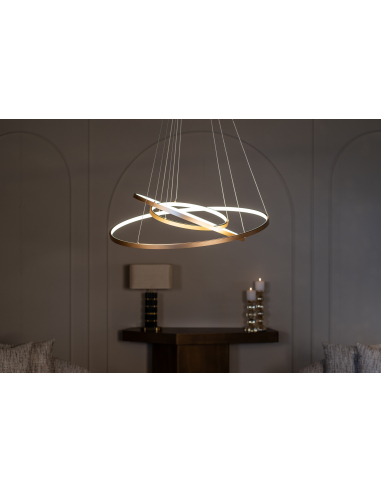Consola dourada escovada HEXA | Mobiliário Loft Attitude