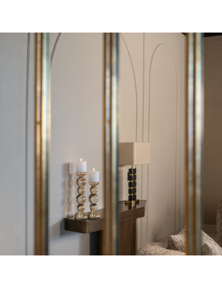 Brushed gold console table HEXA | Furniture Loft Attitude