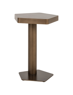Bijzettafel goud geborsteld HEXA | Decoratie Loft Attitude