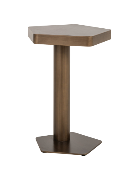 Bout de canapé doré brossé HEXA | Déco Loft Attitude