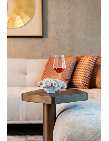 Bijzettafel goud geborsteld HEXA | Decoratie Loft Attitude