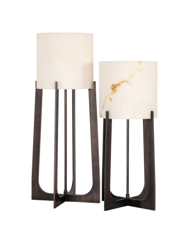 Lampe de table bronze grand LOURA | Déco Loft Attitude