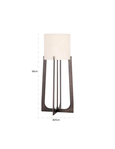 Candeeiro de mesa bronze grande LOURA | Decoração Loft Attitude