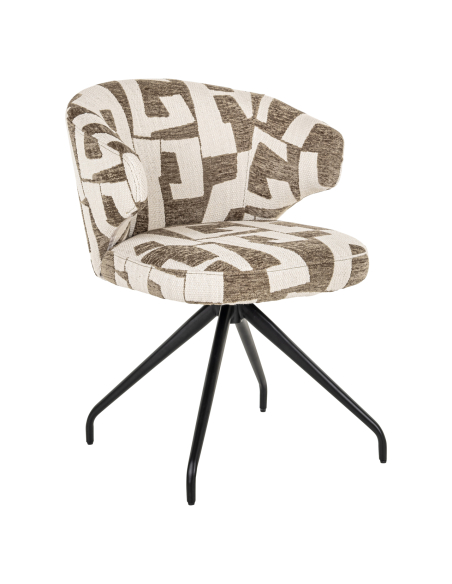 MILLY swivel foam dining chair Graffic