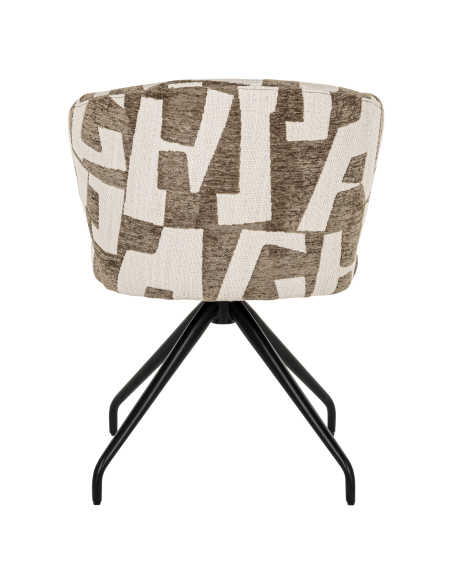 Silla de comedor de espuma Graffic giratoria MILLY