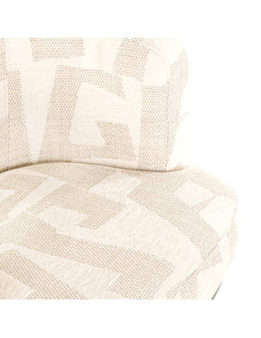 Sedia da pranzo beige Graffic CHEYENNE