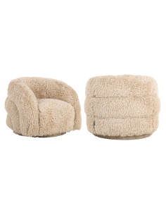 Draaibare kinder-loungefauteuil Yakety zand LENNY