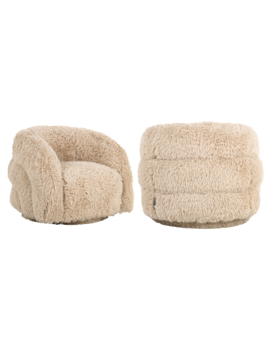 Draaibare kinder-loungefauteuil Yakety zand LENNY