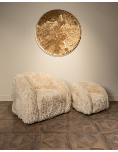 Draaibare kinder-loungefauteuil Yakety zand LENNY 2