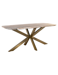 Ovale Deense eettafel in poederbeige 190 BOTTEGA