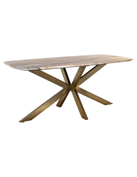 Mesa de comedor ovalada danesa beige empolvado 220 BOTTEGA