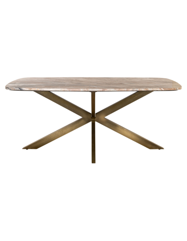 Mesa de comedor ovalada danesa beige empolvado 220 BOTTEGA