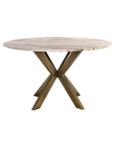 Eettafel poederbeige 140Ø | Loft Attitude 2